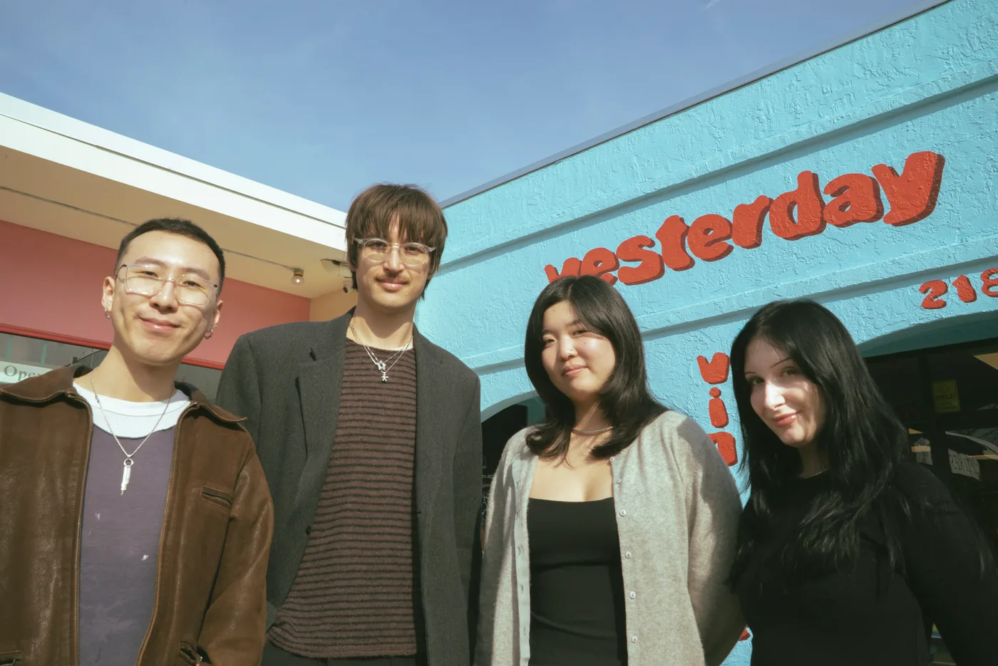 The Yesterday Vintage team outside the shop